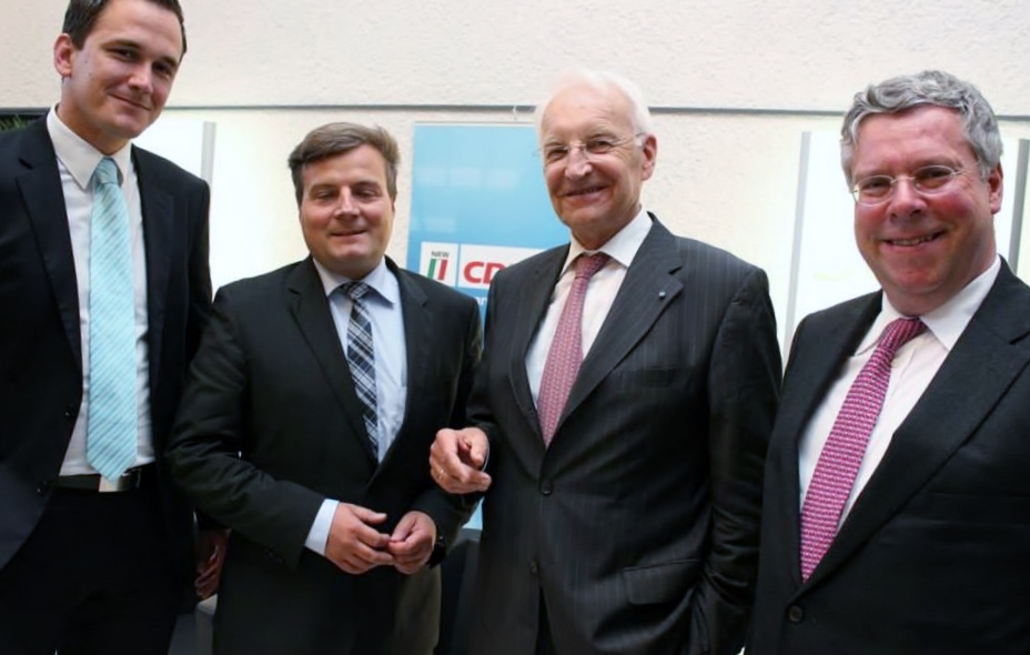 Die drei bergischen CDU Kreisvorsitzendern mit dem ehemaligen bayrischen Ministerprsidenten Dr. Edmund Stoiber Foto: Thomas Frank