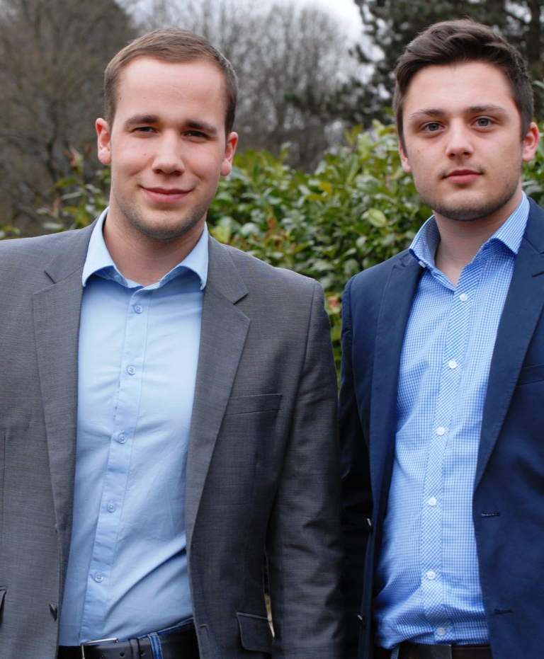 Mathias Heidtmann und Maxmilian Siegert wollen frischen Wind in den Rat bringen